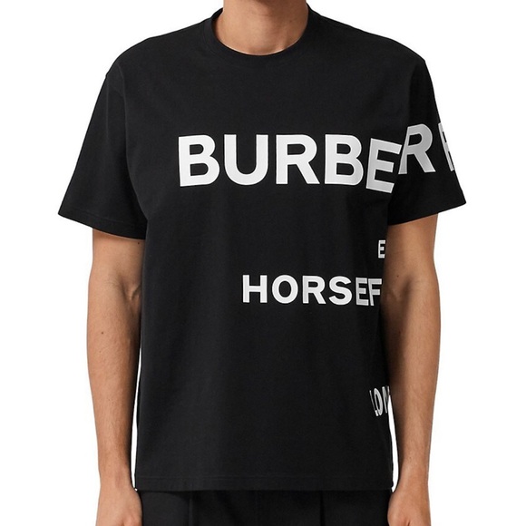 Brand New Burberry Black & White Monogrammed Tee